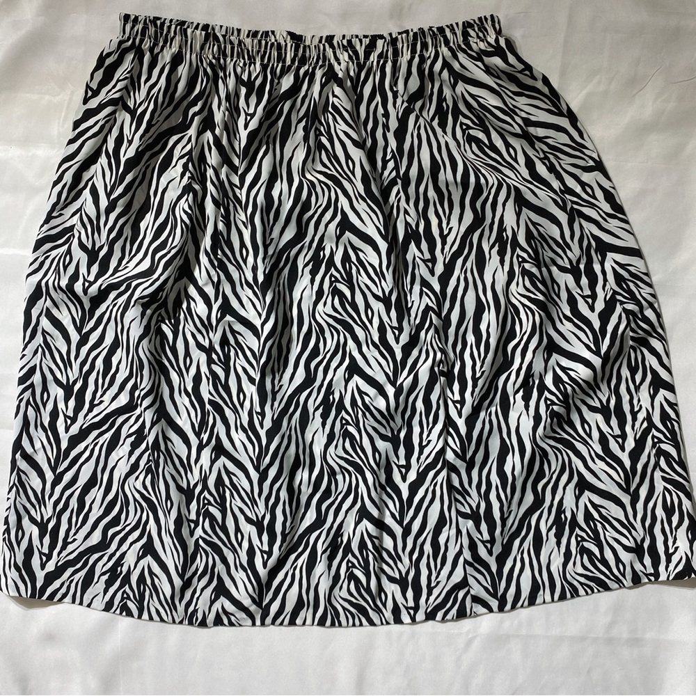 Vintage R&K Zebra Maxi Skirt Size 22